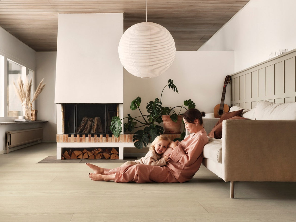 Sol stratifié Pergo Odense Chêne argile 9,5 mm - en situation dans un intérieur (4)