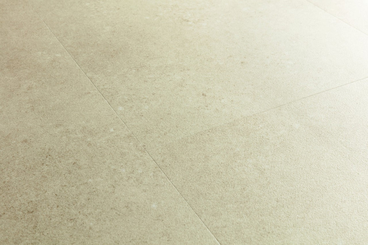 Sol vinyle rigide Pergo Viskan Pad Pro Pierre Rugueuse Beige 5 mm - détail du relief de surface