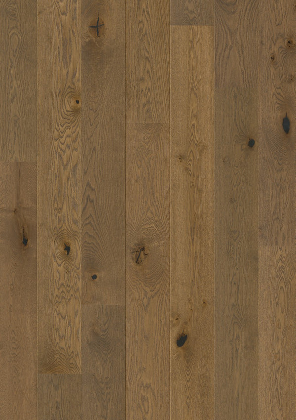 Parquet semi-massif Pergo Lofoten Chêne Brun 13 mm - vue de dessus de la lame