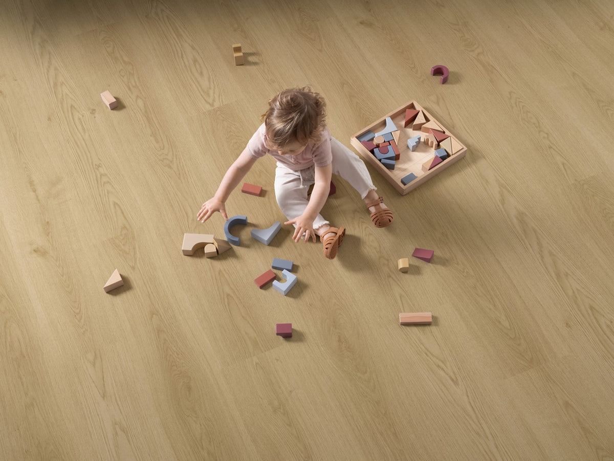 Sol stratifié Pergo Perstorp Chêne beige naturel 8 mm - en situation dans un intérieur (3)